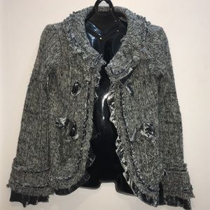 YY grey knit cardigan M